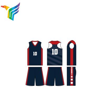 China Custom Logo Sublimation Basketball Uniforms Best Custom Antibacterial Reversible Style Basketball Tank Top White for sale