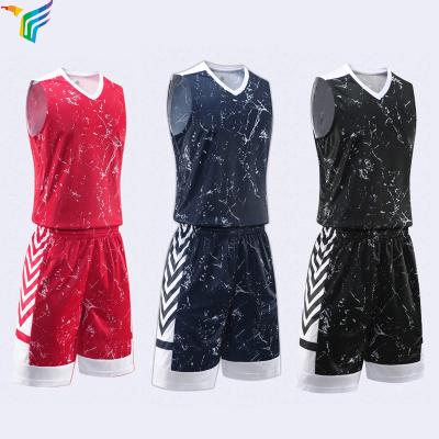 China Custom Antibacterial Basketball Uniforms JFC Basketball Tank Tops Design Red Sublimation Basketball Tank Tops For Men for sale