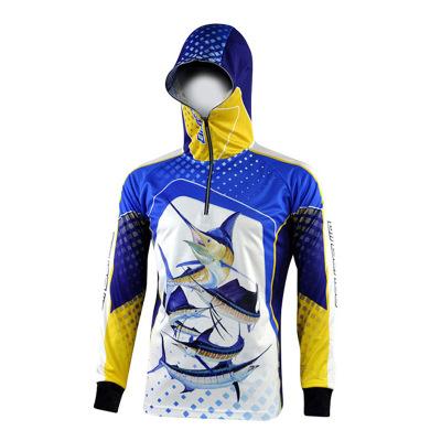 China Antibacterial High Quality Man Long Sleeve UV Sublimation Printing Custom Outdoor Fishing Shirt for sale