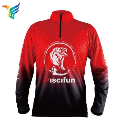 China Wholesale Antibacterial Custom Long Sleeve Sublimation Polyester Fishing Shirts Quick Dry Fishing Shirts for sale