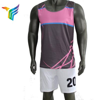 China 2019 Sublimation Transfer Heat Anti-pilling Tank Top Running Vest Marathon Running Singlet for sale