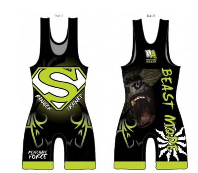 China For Yoga Sublimation Printing Man Sportswear Wrestling Team Wear High Quality Custom Singlet for sale