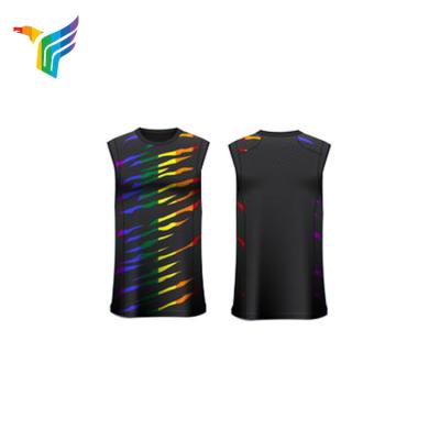 China Anti-pilling Soccer Basketball Football Sublimated Nylon Spandex Custom Running Singlet Polyester for sale