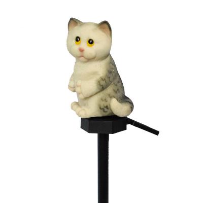 China Best Garden Backyard Garden Plug-in Lamp High Solar Power Lamp Lovely Cat Outdoor Solar Light Waterproof Resin for sale