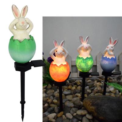 China Hot Selling Rabbit Garden Insert Rabbit Garden Solar Light Energy-saving Solar Outdoor Yard Lamp Waterproof Decorative Lamp for sale