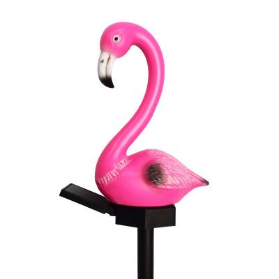 China Garden Symbol of Love Flamingos One Clog Three Modern Energy Saving LED Solar Lamp Solar Lawn Light Garden Yard Lights for sale