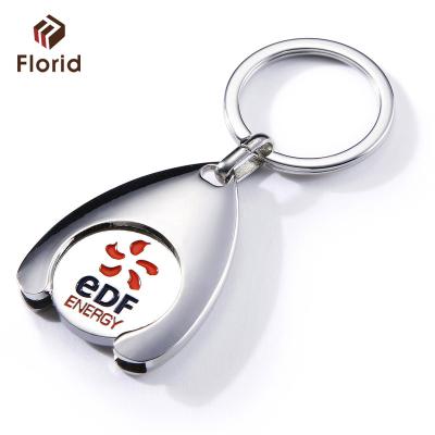 China New Modern Promotional Fork Fit Coin Holder Key Chain With Custom Logo for sale