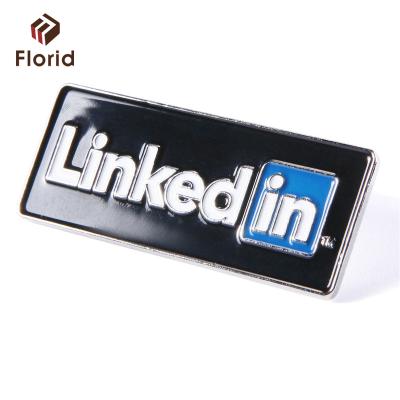 China Custom China Metal Association Pin Name Badge Fashion Design Lapel Pin Metal Badge for sale