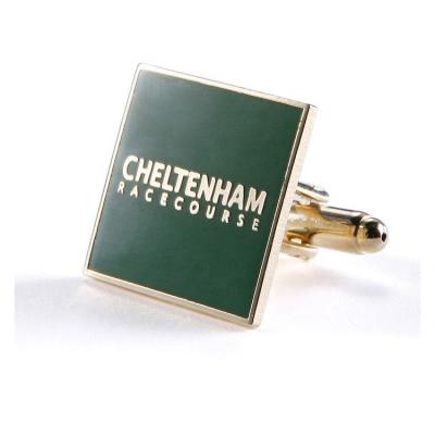 China High Quality ALLOY Custom Engraved Logo Novelty Hard Enamel Cufflinks for sale