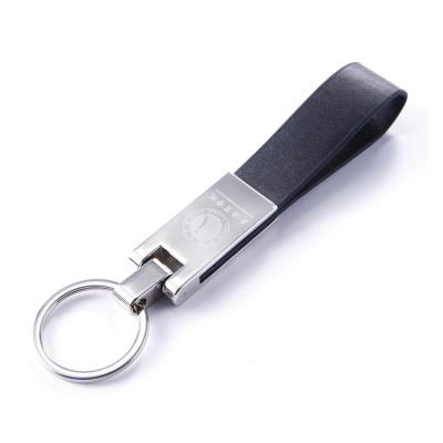 China Decoration promotion customer pu leather car logo key chain for sale