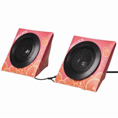 China OEM customized promotion gift cardboard tws paper box mini full color printing speaker for sale