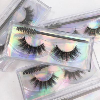 China Long Natural Empty False Eyelash Box Clear Plastic Boxes For Packaging Eyelashes Round Box For 3d Mink Lashes Packing for sale