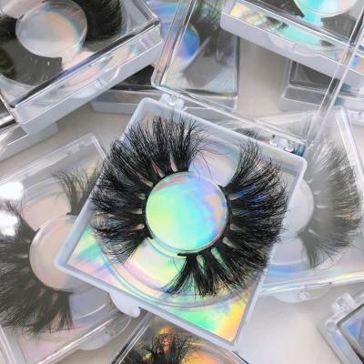 China Best Sensitive Vendor Mink Eyelashes 100% Real Mink Fur Eyelashes Long Lasting 25mm 5d 8D Mink Eyelash for sale