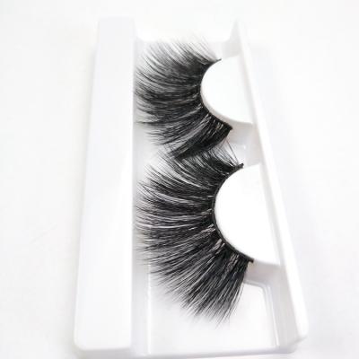 China Natural Long False Eye Lashes 3D False Mink Lashes With Eyelash Box bundling 25mm human eyelashes for sale