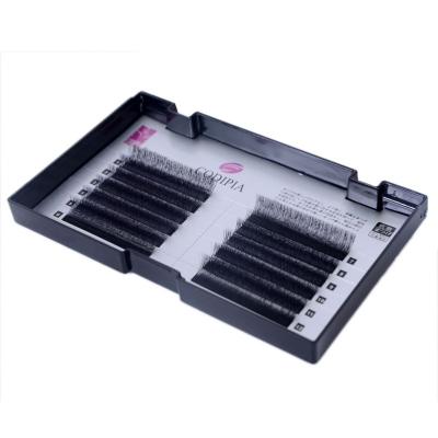 China Super Soft High Quality Korean Natural Soft Packing Box D Curl Extra Long Eyelash Extensions for sale