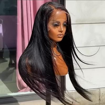 China Wholesale Straight Full Lace Wigs Human Hair Lace Front Wigs Brazilian Virgin Hair Wigs For Black Women for sale