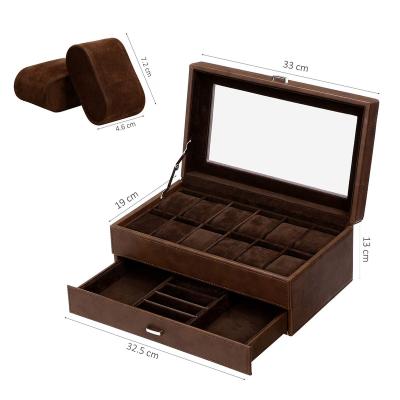 China PU leather watch box luxury watch box RLX watch boxes cases for sale