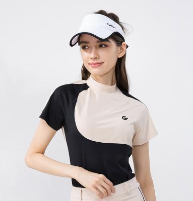 China Custom Quick-Drying Ladies Golf Poly Polo Stretch Spandex Loose Polo Golf Shirt Quick Dry Ladies for sale