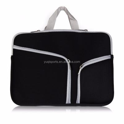 China Waterproof Breathable Multi Pocket Neoprene Laptop Cover Bag With Handle for sale