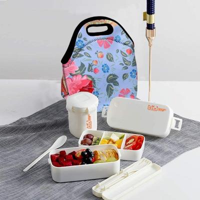 China Perfect For Office Classic Neoprene Stylish Lunch Box Handbags For Office for sale