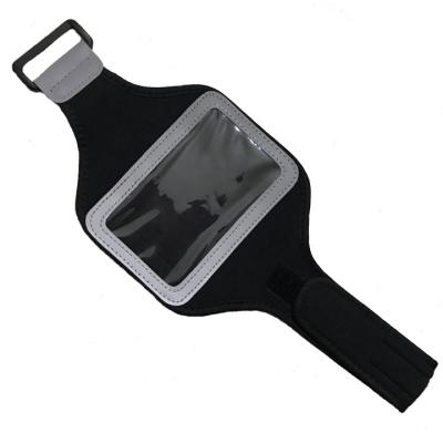 China Large Free Style Neoprene Armband Phone Holder with Adjustable Arm Band and Reflective Border for sale