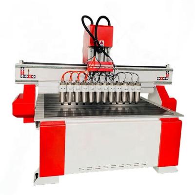 China Hotels Economic Price CNC Wood Router For Door Furniture Cabinetry With 12 Spindles for sale