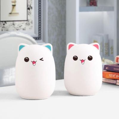 China Modern Cute Bear Night Light Modern Cute Bear Kindergarten LED Silicone Baby Night Light Touch Sensor Animal Sleep Light for sale