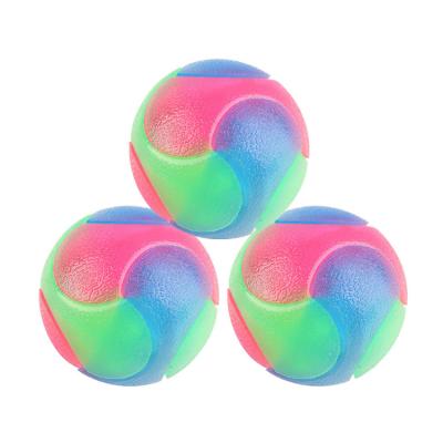 China Viable Bite-Resistant Dog IQ Treats Interactive Chew Ball Toy Night Training Chasing Bouncing Spiked Ball for sale