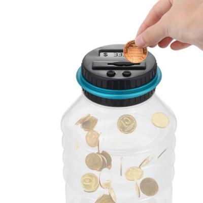 China PVC Digital Counting Money Jar With Kids Money Management High Quality Piggy Bank for sale