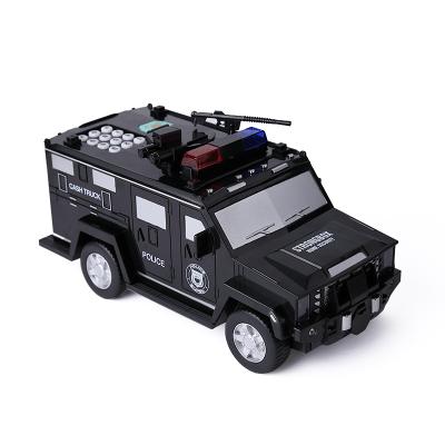 China Creative Money Savings Bank Piggy Bank For Children Armored Vehicle Password Coin Bank for sale