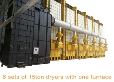 China Recirculating Corn Batch Dryers, 15 Tonnen pro Batch Paddy Grain Trockner mit einem Ofen zu verkaufen