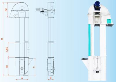 China TDTG Series Quick Speed Vertical Bucket Elevator For Rice Mill Long Working Life for sale