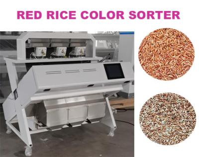 China 3 Chutes Red Rice Color Sorter With High Resolution CCD Cameras for sale