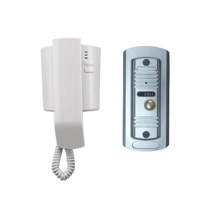 China Built-in camera door phone audio intercom, entry phone, outdoor station+handset+power consumables set for sale