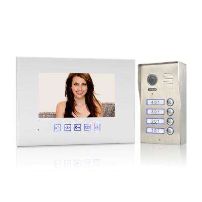 China Color video intercom 4 wire video door phone for villa video intercom camera doorbell with monitor and night vision domofon system for sale