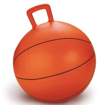 China Safe Non-Toxic Basketball Toy Bouncing Ball With Handle Inflatable Space Hopper Ball for sale