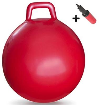 China Safe High Quality Anti Slip Kids Jumping Ball Toy Bouncing Ball With Handle Light Weight 50cm for sale