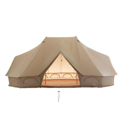 China Extended type factory custom made luxury large family hiking cotton yurt tent camping outdoor glamping for sale