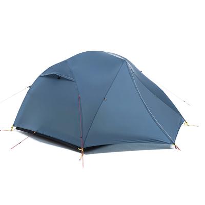 China Trigone/V-type nail 2 logo lightweight double layer outdoor tents ground person customized waterproof camping tent for sale