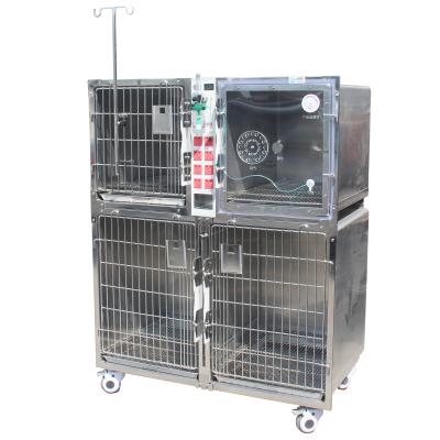 China Pjdy-01 Stainless Steel Oxygen Therapy Pet Cage Oxygen Pet Cage Hospitalization Cage For Cat Pet Pjdy-01 for sale