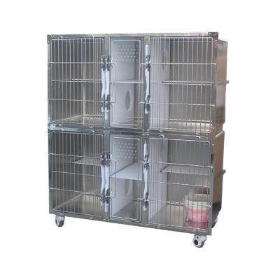 China pjml-04 Stainless Steel Sustainable High End Luxury Veterinary Cat Combination Cage for sale