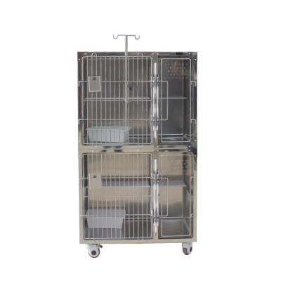 China Stainless Steel Cat Cage With Wheels Indoor Cheap Viable Show Cage Cat Cage for sale