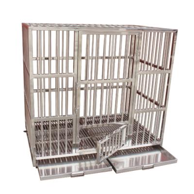 China Pet Products 2021 Stainless Steel Small Animal Dog Cage Kennel Crate To Train Large Dog Crate Dog Kennel Pet Kennel for sale