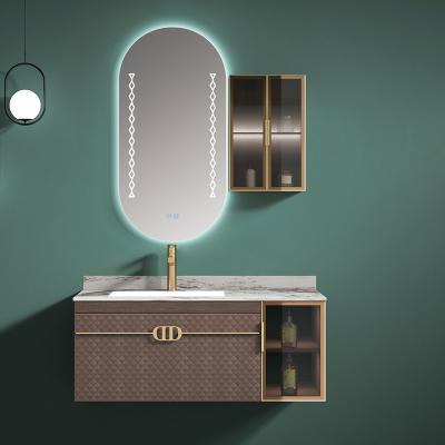 China New Design Durable Modern Bathroom Vanity Cheap Single Bathroom Vanity With Mirror Cabinet for sale