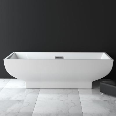 China Freestanding Bathtub Soaking Bathtub In Rectangle With Overflow And Drain for sale