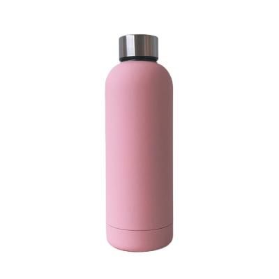 China 500ml 750ml 1000ml Stainless Steel Narrow Mouth Thermos Water Bottle Rubber Painted Double Walled Rubber Hot Thermos Viable for sale