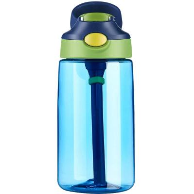 China Customized Wholesale Viable Kids Toddler 15oz Sports Drink Water Bottles 450ml Kids Plastic With Straw for sale