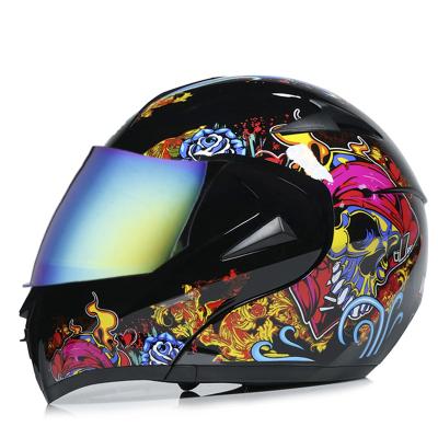 China Safe Motor Helmet For Motorcicles FLIP UP Full Face Helmet With Double Visor Motorcycle Helmet for sale