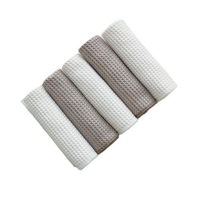 China 100% Strong Water Absorption Kitchen Waffle Towel Compressed Cotton Dish Fabric for sale