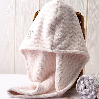 China Promotional prices QUICK DRY! Coral Fleece Hair Dryer Towel Cap Hair Wraps/Magic Quick Dry Towel Hair Dryer Hats for sale